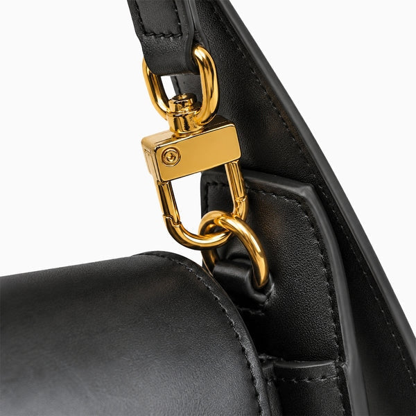 Allurbag Women's Black Flap Shoulder Bag