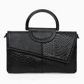 Allurbag Women's Black Textured Flap Shoulder Bag