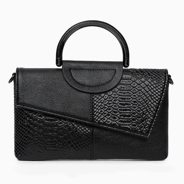 Allurbag Women's Black Textured Flap Shoulder Bag