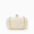 Allurbag Women's White Pearl Clutch Bag